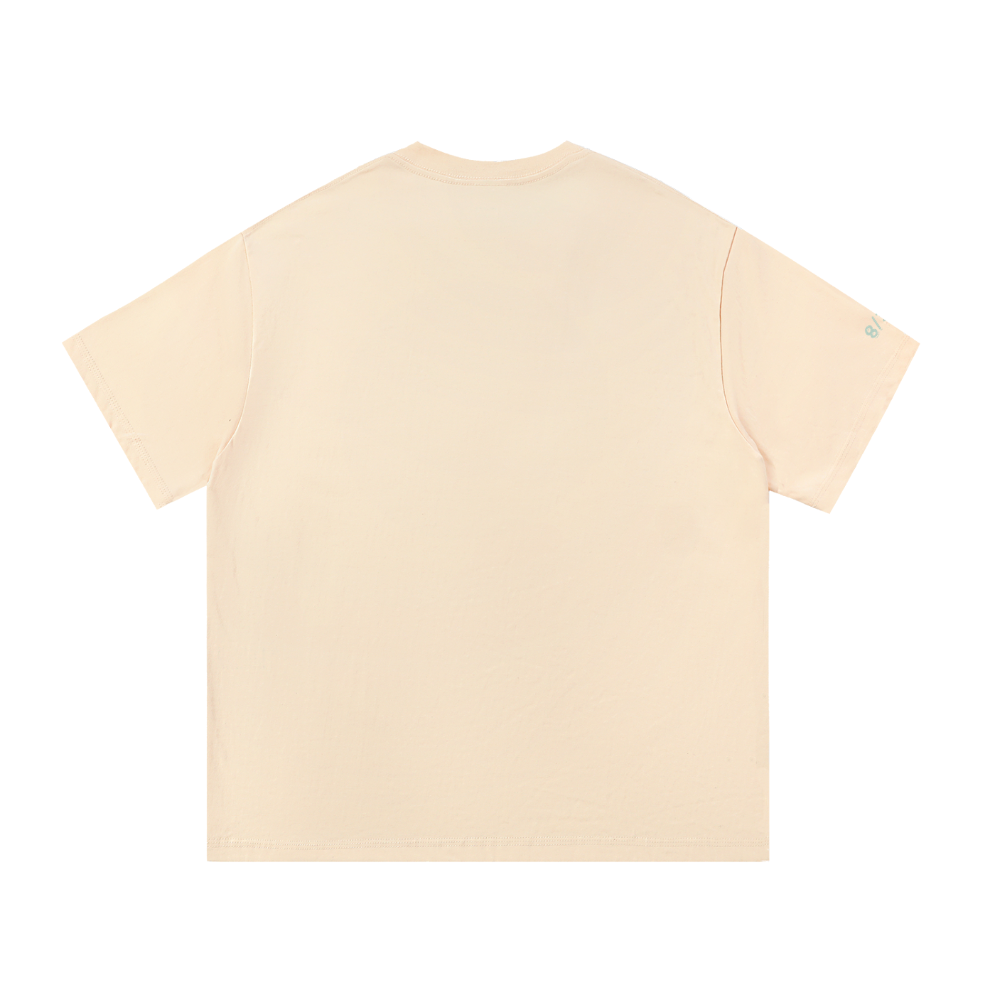 Beige t-shirt on a white background