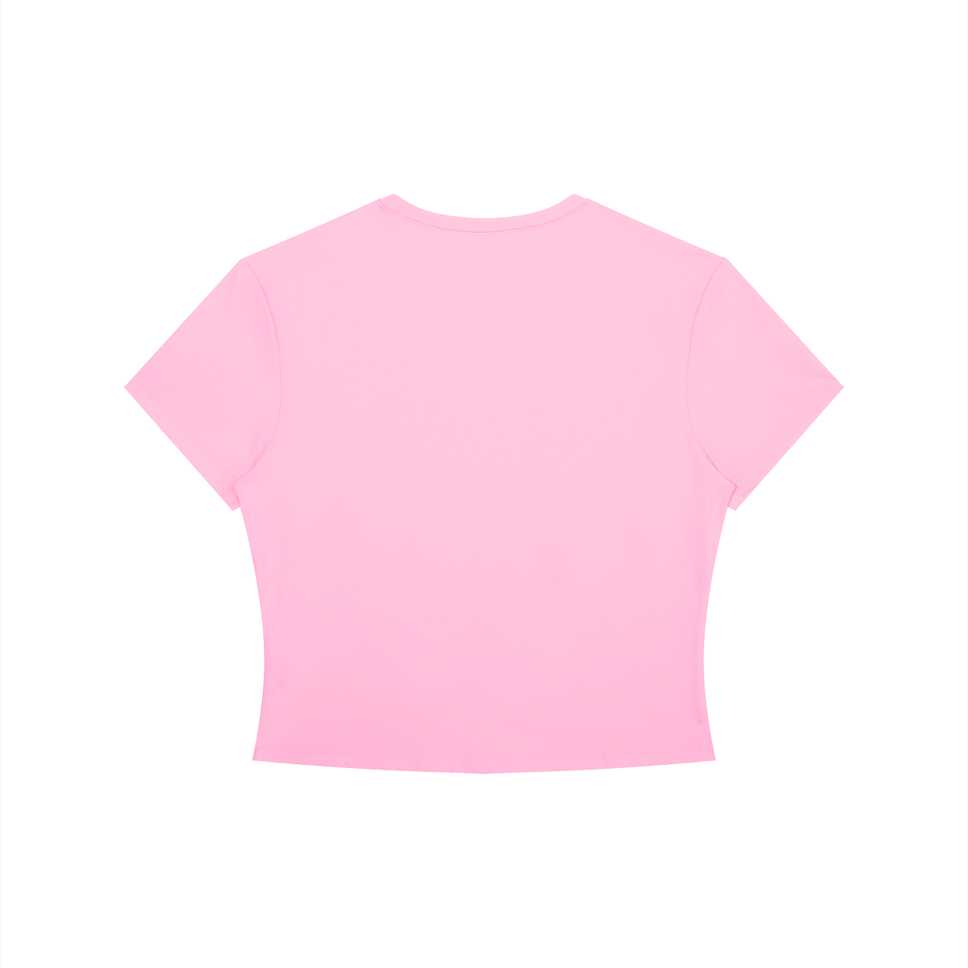 Pink crop top on a white background