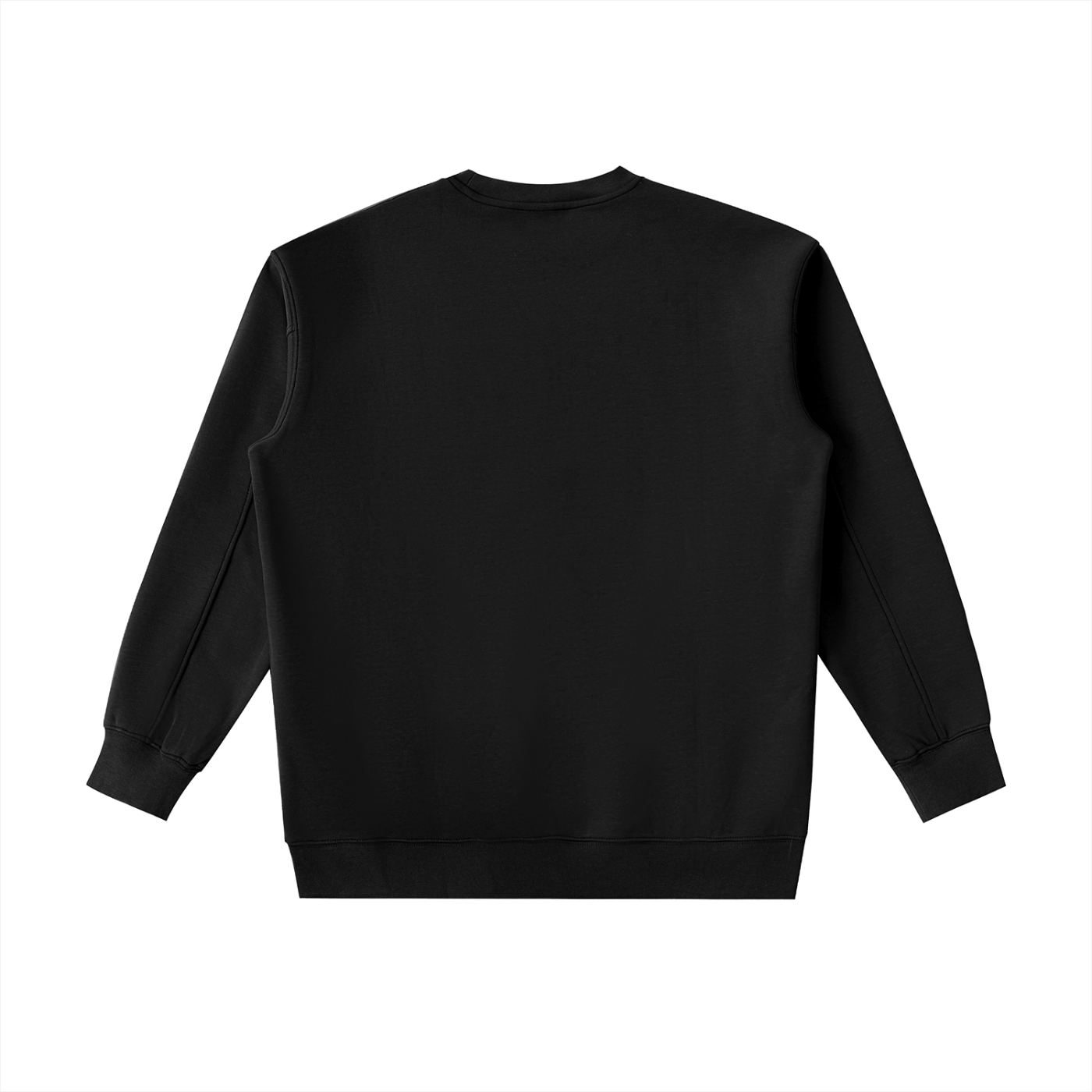 Black sweatshirt on a white background