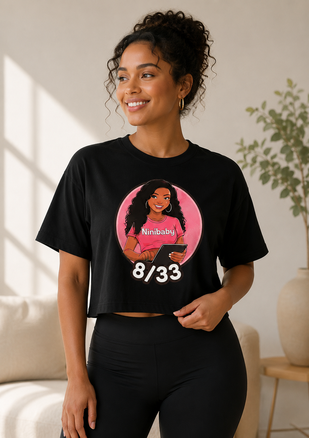 Women's Crewneck Crop T-Shirt