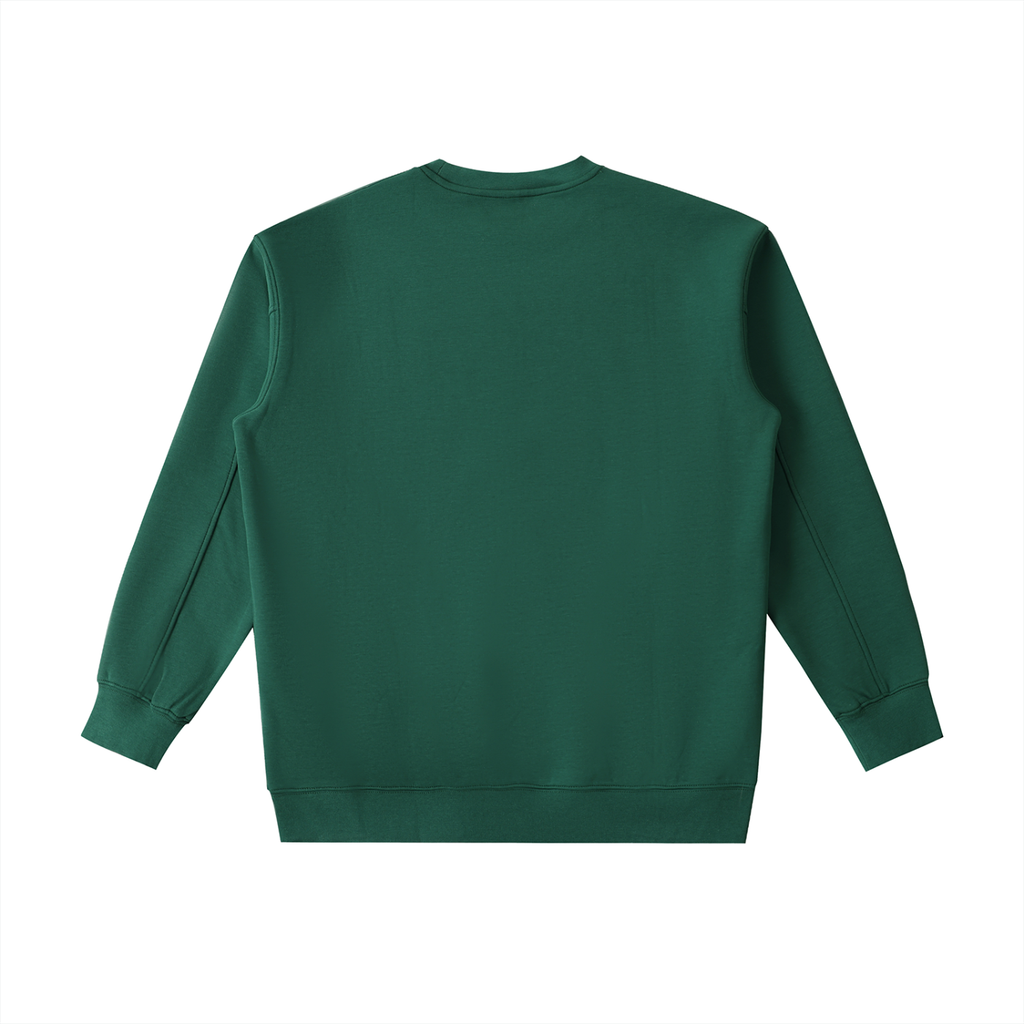 Green sweatshirt on a white background