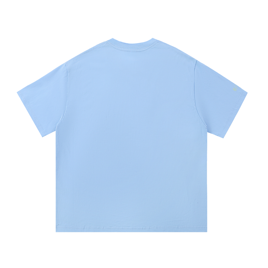 Light blue t-shirt with motivational text on a white background