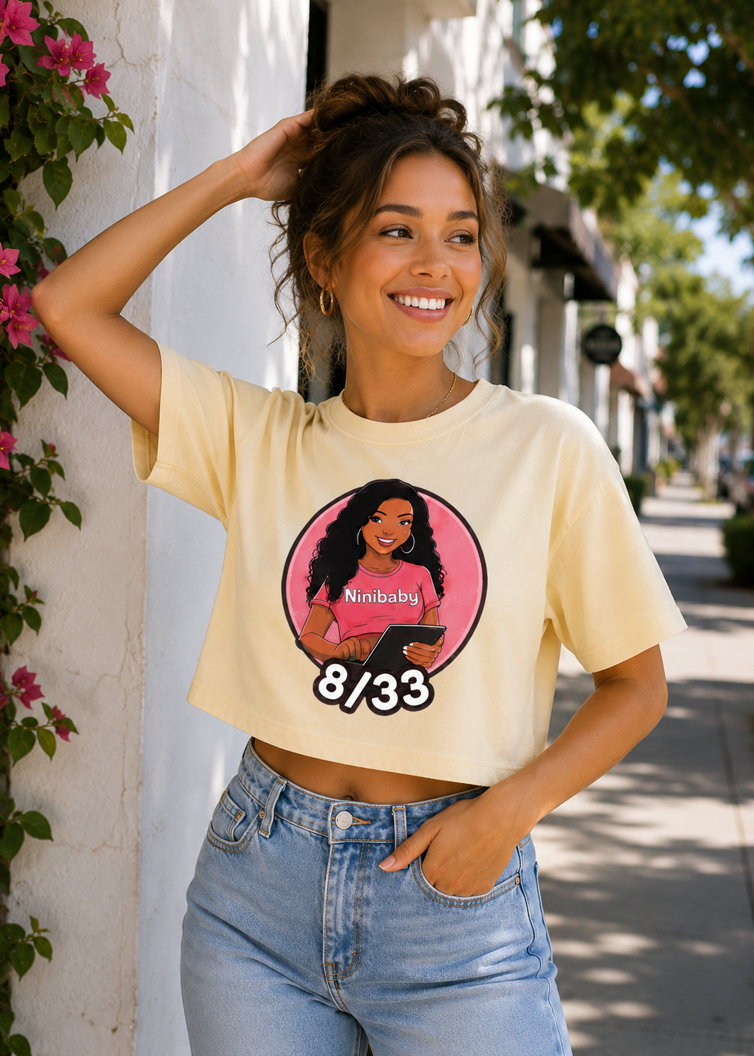Women's Crewneck Crop T-Shirt