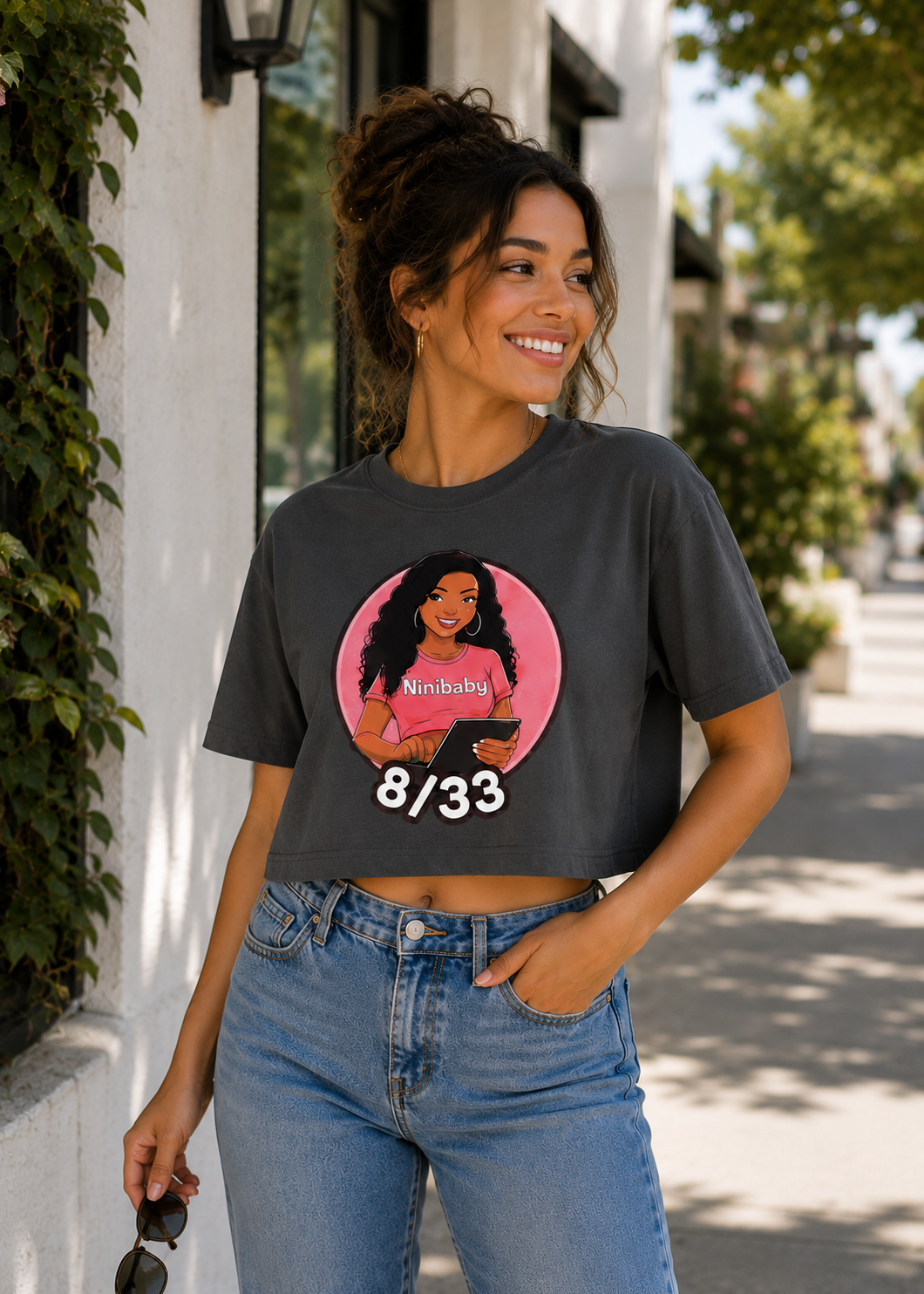 Women's Crewneck Crop T-Shirt