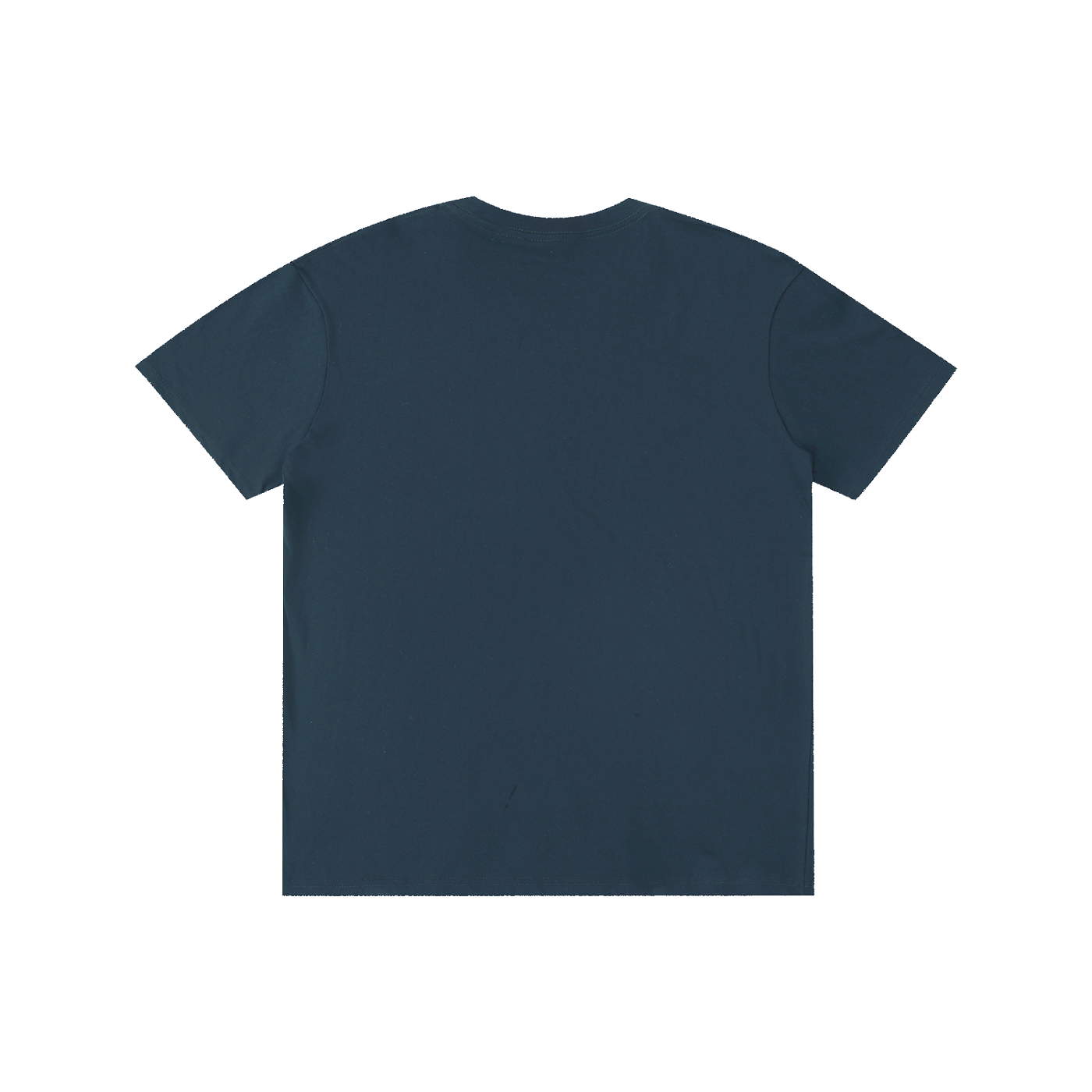 Navy blue t-shirt on a white background